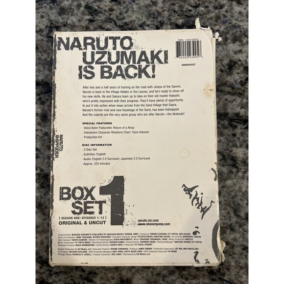 Naruto Shippuden Box Set 1 DVD - Picture 3 of 5
